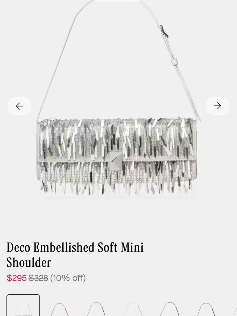 Nwt Kate Spade Deco Embellished Soft Mini Shoulder Bag